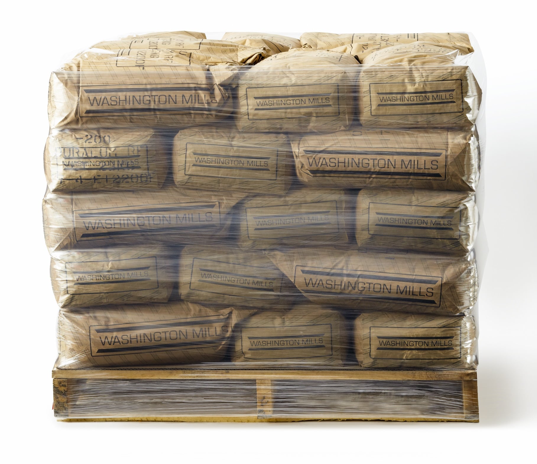 Pallet of Brown Washington Mills 50lb bags