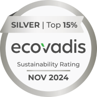 EcoVadis Silver Sustainability Rating Medal, awarded to Washington Mills AS November 2024