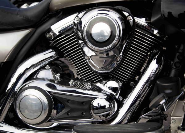 motorcycle engine clean close up